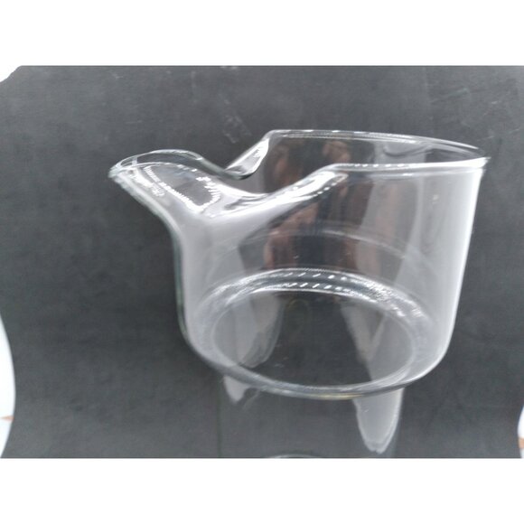 Mid-Century Modern Glass Cocktail Pitcher With Raised Antique Gold Finish Medall - Picture 12 of 12